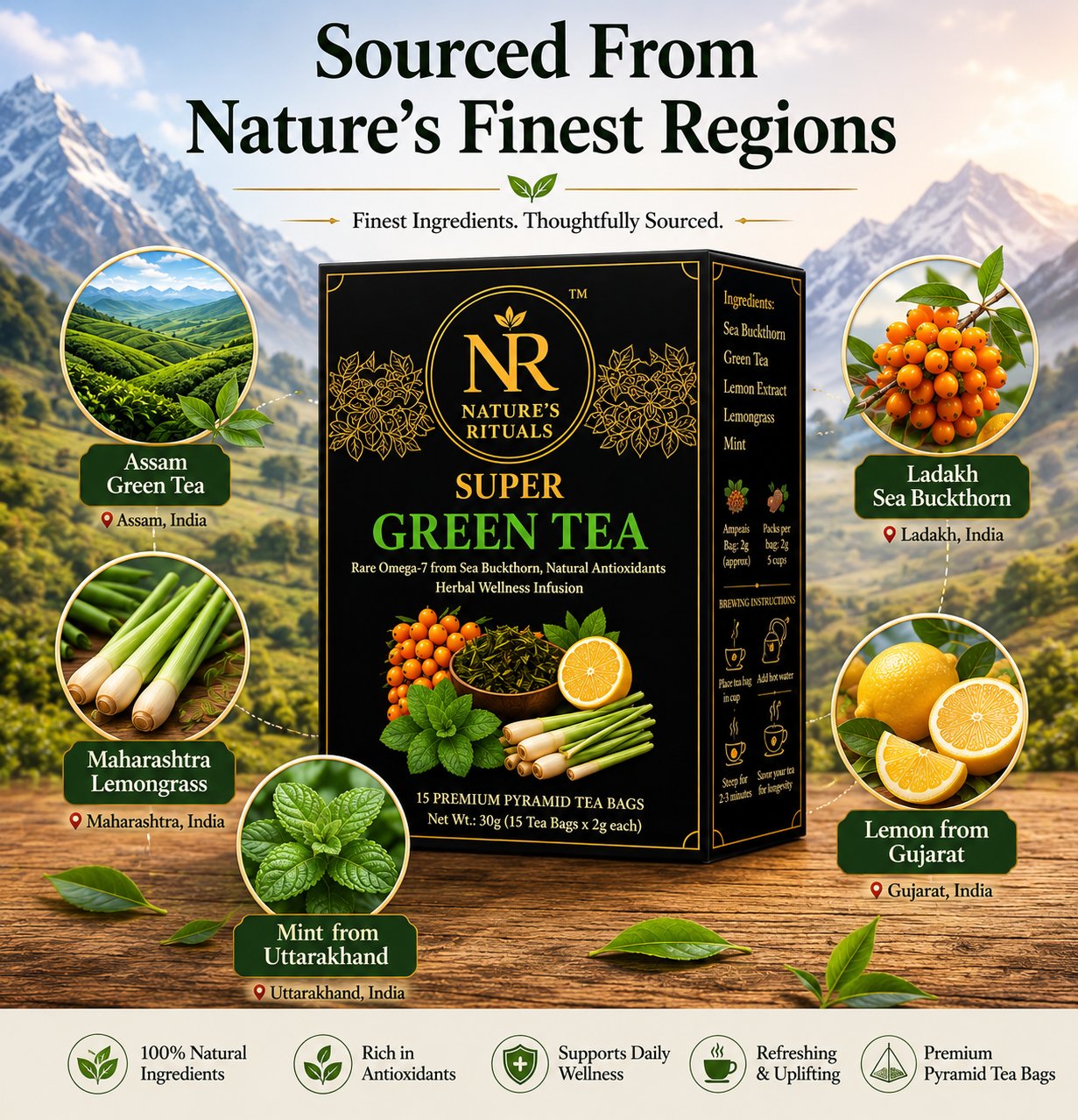 Nature's Rituals Super Green Tea Combo Pack